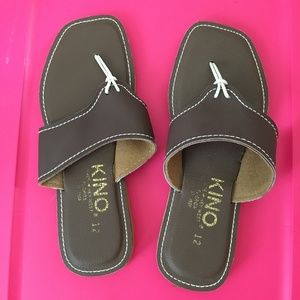 Men’s Kino faux leather brown sandals